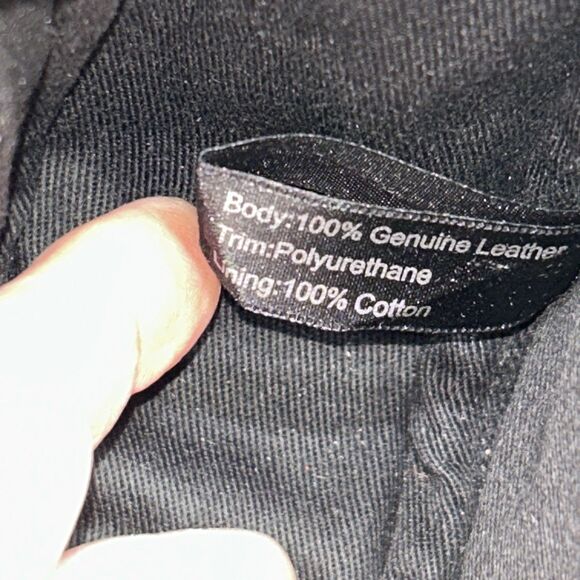 GILI Leather Snakeskin Embossed Crossbody Metallic Trim - Picture 12 of 13